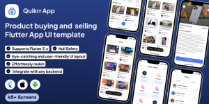 Quikrr UI template | Classified App in Flutter | Product Buying & Selling App Template v1.0
