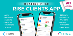 REALISE v1.0 – RISE CRM Customer Mobile App for Android and IOS | Flutter App with API Plugin Included