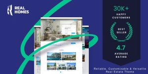 Real Homes RH v4.5.1 – Estate Sale and Rental WordPress Theme Nulled