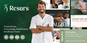 Resurs v1.0 – Physiotherapy & Psychology Rehabilitation WordPress Theme Nulled