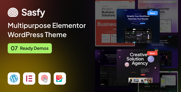 Sasfy v1.0.5 – Multipurpose Elementor WordPress Theme Download