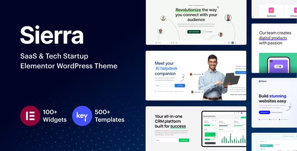 Sierra v2.0 - SaaS & Tech Startup Elementor WordPress Theme Nulled