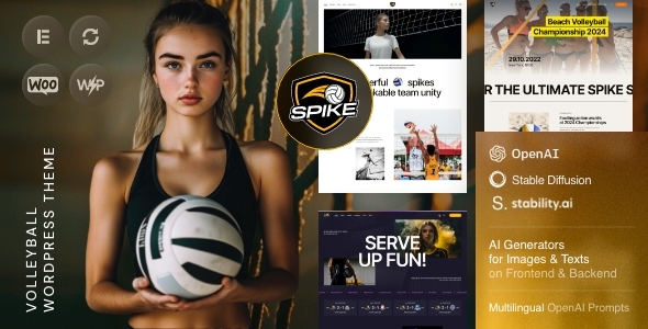 Spike v1.0 – Volleyball WordPress Theme Nulled Download