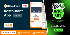 StackFood Multi Restaurant – Food Ordering Restaurant App v8.8