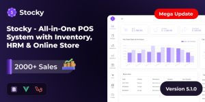 Stocky v5.6 - POS with Inventory Management & HRM Script