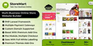 StoreMart SaaS v4.2 - Online Product Selling Business Website Builder
