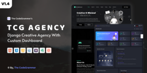 TCG AGENCY v1.4 – Python Django Creative Digital Agency Script With Custom Dashboard