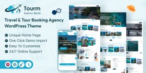 Tourm v1.0.0 – Travel & Tour Booking Agency WordPress Theme