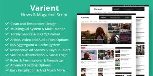 Varient v3.1 – News & Magazine Script Nulled Download