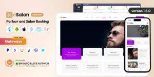 eSalon v1.6.0 – Parlour and Salon Booking Full Solution Nulled