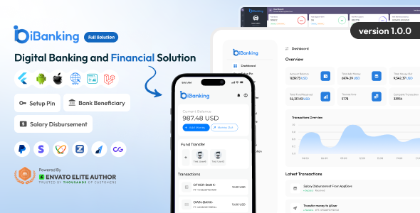 iBanking v1.0.0 – Digital Banking and Financial Solution Nulled