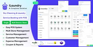 iLaundry v1.3 – Dry Cleaning & Laundry Service Booking with POS | Single & Multi Branch Complete Solution