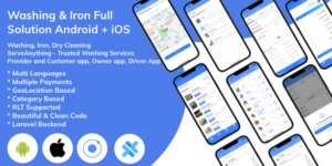 Clothes washing and laundry multi-vendor full app v4.0