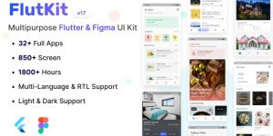 FlutKit v17.0 - Flutter UI Kit Download