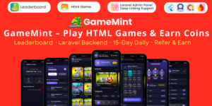 GameMint v1.0 – Play & Earn HTML Games with Flutter and Laravel Backend