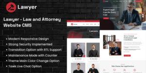 Lawyer v2.0 - Law and Attorney Website CMS Script Download