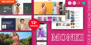 Monki v2.0.8 - Elementor Fashion WooCommerce WordPress Theme