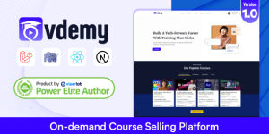 Vdemy v1.0 - On demand Course Selling Platform - LMS Script