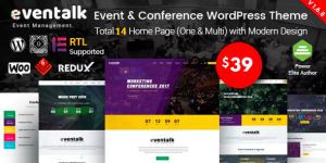 EvnTalk v1.7.8 - Event Conference WordPress Theme
