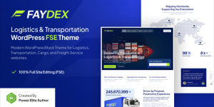 Faydex v1.0 – Logistics and Transportation Gutenverse FSE WordPress Block Theme
