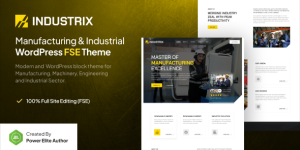Industrix v1.0 – Manufacturing & Industrial Gutenverse FSE WordPress Block Theme