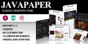 Javapaper v1.9 - Classic Newspaper WordPress Theme