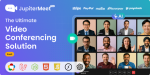 JupiterMeet Pro v2.1.7 - White Label Video Conference with AI & SaaS