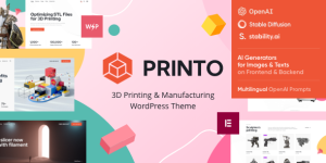 Printo v1.15 - 3D Printing & Manufacturing WordPress Theme