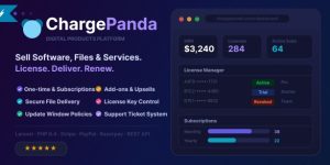 ChargePanda v1.3.1 - PHP Script to Sell Digital Products, Downloads, Subscriptions & Licenses Nulled