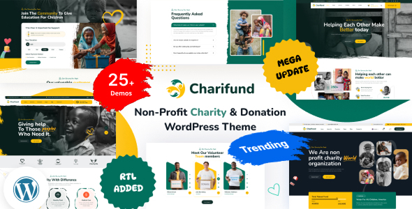 ChariFund v2.0 - Charity & Donation Foundation WordPress Theme Multipurpose