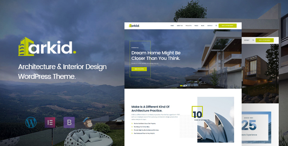 Arkid v2.0.6 - Architecture and Interior Design WordPress Theme