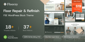 Floorzy v1.0.0 - Floor Repair & Refinish FSE WordPress Block Theme