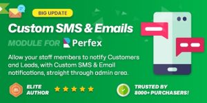 Custom SMS & Email Notifications v2.3.6 for Perfex CRM