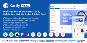 Kartly v1.3.0 - Multivendor eCommerce CMS, Mobile App, Website, Seller and Admin Panel