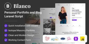 Blanco v2.0 - Personal Portfolio and Blog Laravel Script