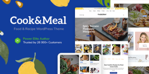 Cook&Meal v1.2.5 - Food Blog & Recipe WordPress Theme