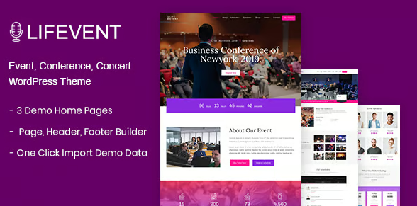 Lifevent v1.2.2 - Event Conference WordPress Theme