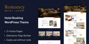 Romancy v1.3.3 - Hotel Booking WordPress Theme