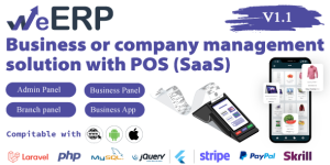 WeERP (SAAS) v1.0.0 - Business or Company Management Solution With POS including Web Panel