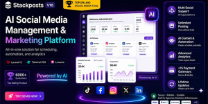 Stackposts v10.0.6 - Social Marketing Tool By StackCode Nulled 22 Spetember 2026 Download