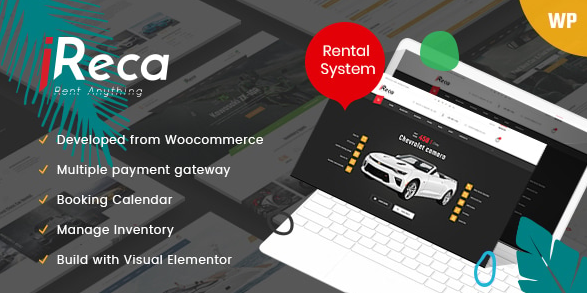 Ireca v1.9.2 - Car Rental Boat, Bike, Vehicle, Calendar WordPress Theme