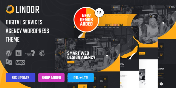Linoor v1.8.2 - Digital Agency Services WordPress Theme