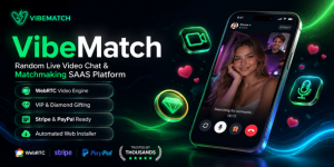 VibeMatch v1.0.0 - Flutter Random Video Chat App and Matchmaking Platform